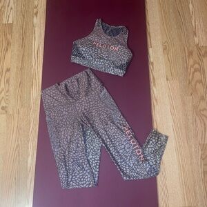 Peloton Gray and Pink Activewear Set